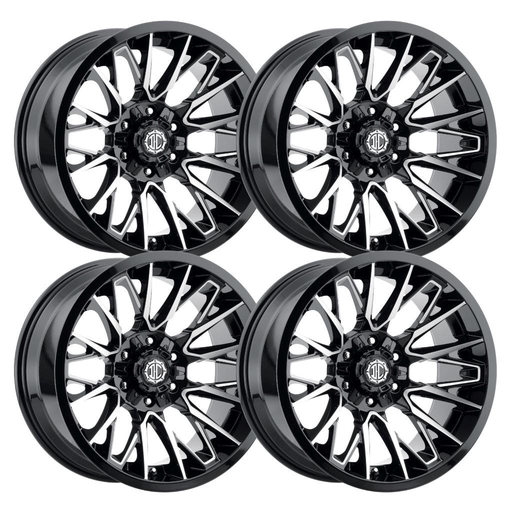 Set-4) Xtreme NX-31 20x10 6x120 -12mm Black Wheels Rims 20 Inch | eBay