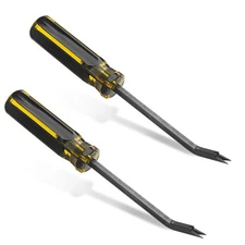 2 Pack Heavy Duty Staple Remover, Double Pronged Head, Tack Puller, Upholstery