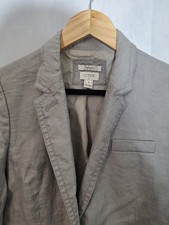 J. Crew Schoolboy Blazer Women's Size 8 Linen Beige Classic Minimalist Preppy