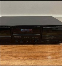 Kenwood KX-W4050 HX Pro Double Cassette Deck With New Belts. Turns On Won't Play