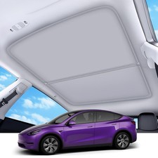 Tesla Model Y Sunshade Roof Shade Beige 2020-2024 Upgrade No Gap Sag Accessory