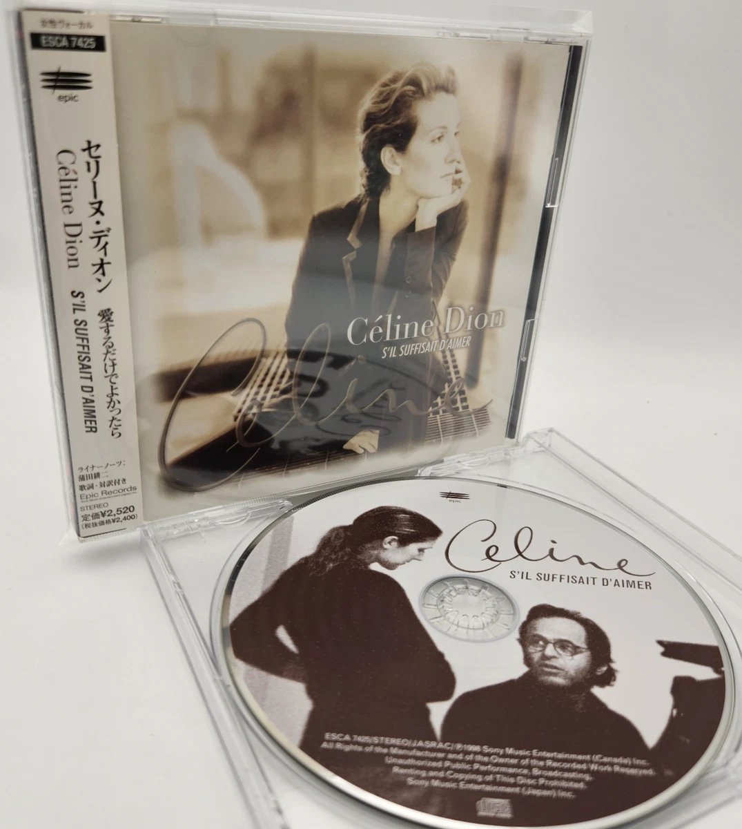 CELINE DION S'il Suffisait D'aimer Japón CD ESCA 7425 con OBI 12 pistas 1999 ...
