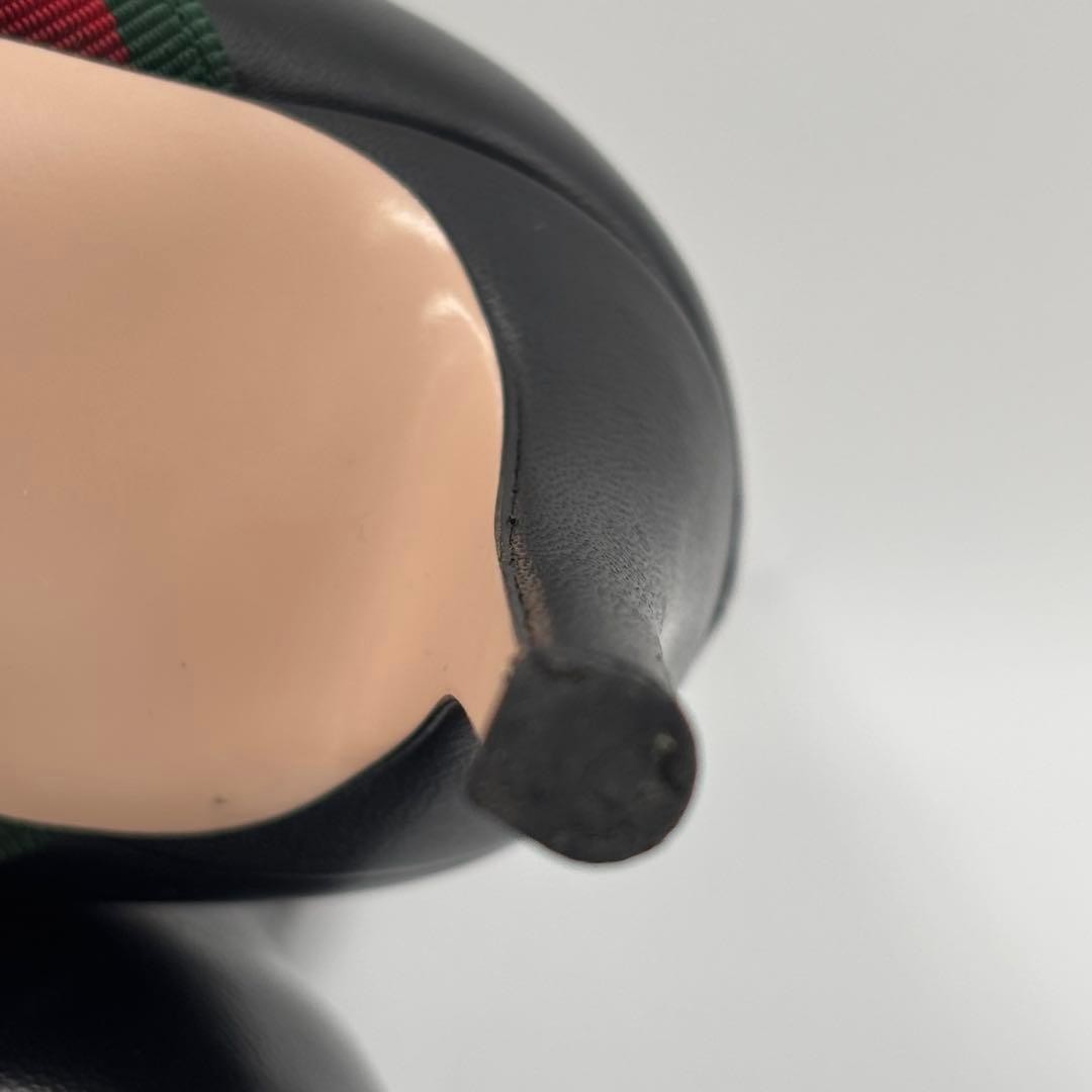 GUCCI Boots Heel Sherry Line Leather Black EU37/US7 116480c thumbnail 13