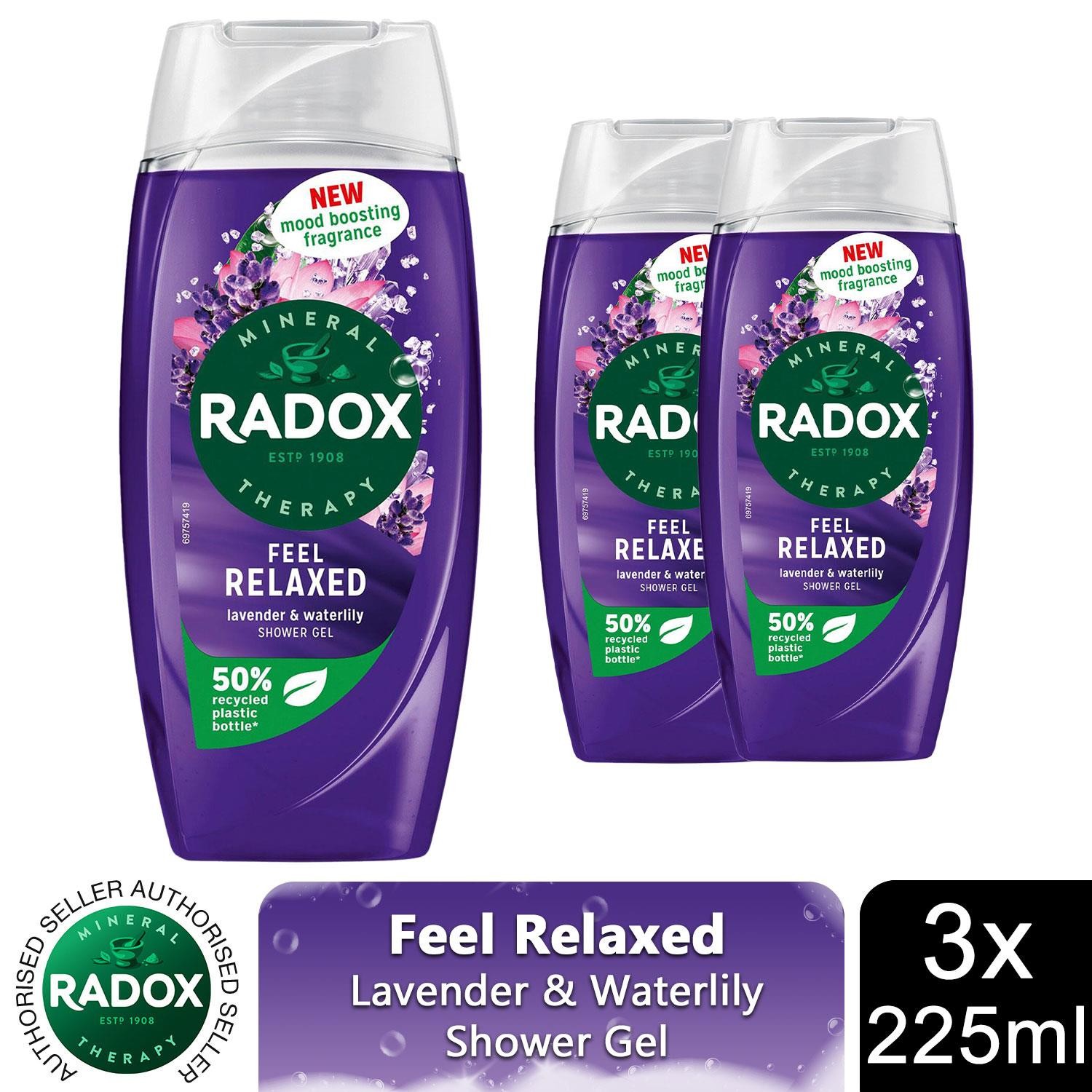 Radox (Buy 6 - Feel Relaxed) Mineral Therapy Shower Gel - 225Ml - Image 2