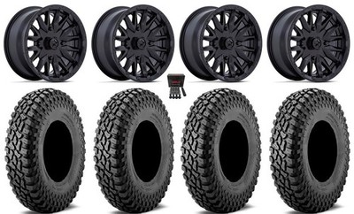 MSA Creed 15'' Wheels Black 32'' Incursion A/T Tires Polaris RZR
