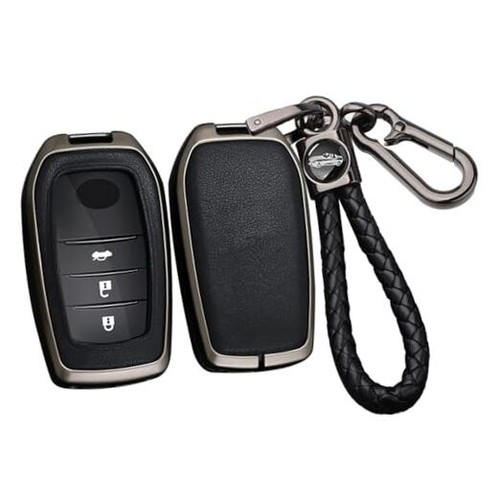 Ysbxitu Key Fob Cover For Kia Telluride 2024, EV9 - Zinc Alloy & PU Leather Case With Keychain (5-9 Button) 3 thumbnail image
