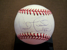 CECIL FIELDER # 45 1996 WSC YANKEES TIGERS 319 HR'S SIGNED AUTO OML BASEBALL JSA