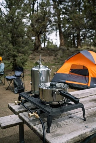 Stansport Cast Iron Camping Stove - Thumbnail 3