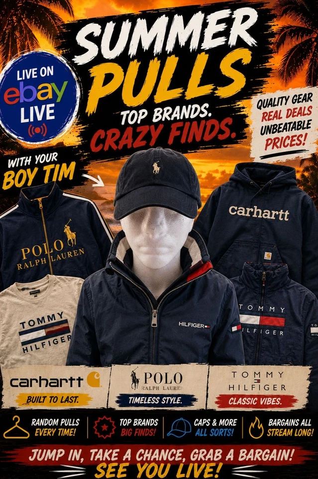 CARHARTT, RALPH LAUREN, TOMMY, JACKETS, SHIRTS