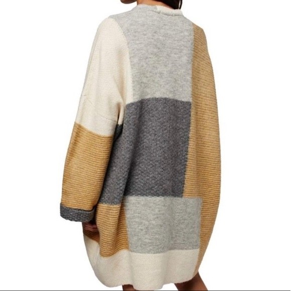 Topshop Oversized Colorblock Patchwork Cardigan S… - image 2