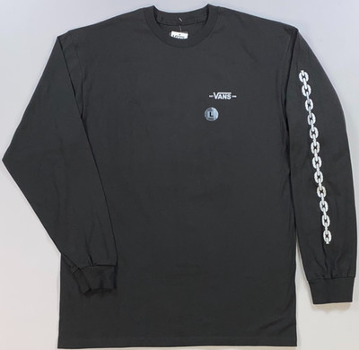 Men's Vans Long Sleeve Black Animal Print Cotton Shirt Size L NEW
