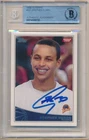STEPHEN CURRY 2009/10 TOPPS #321 RC ROOKIE SIGNED ON CARD AUTOGRAPH BGS AUTO SP