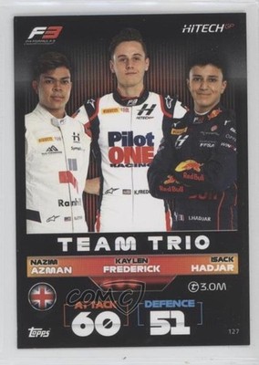 2022 F1 Turbo Attax Team Trio Nazim Azman Kaylen Frederick Isack Hadjar #127 pi4