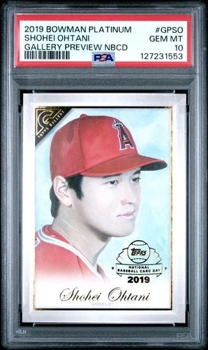2019 NBCD Bowman Platinum SHOHEI OHTANI Gallery Preview #GPSO PSA 10 Low Pop