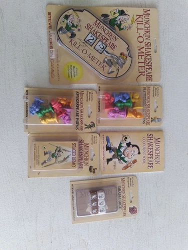 LOT OF MUNCHKIN SHAKESPEARE BOARD GAME EXTRAS STEVE JACKSON GAMES NEW SEALED