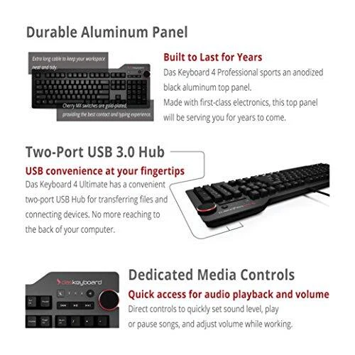 Das Keyboard 4 Professional for Mac Wired Mechanical Keyboard - Image 3 of 4