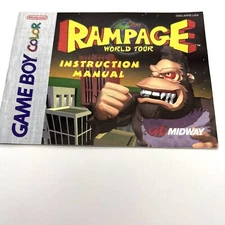 Gameboy Color Rampage Instructions manual Booklet