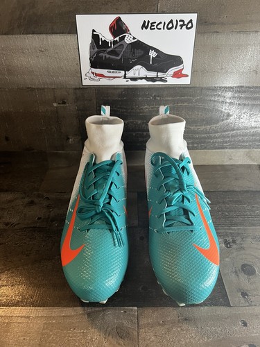 Men Nike Vapor Untouchable Pro 3 Football Cleats Miami Dolphins AO3021-103 10.5 - Picture 3 of 6