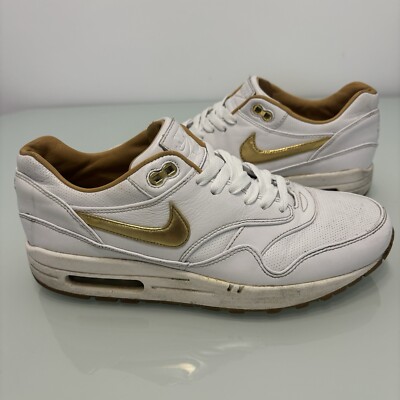 NIKE AIR MAX FB WOVEN WHITE METALLIC GOLD UK8 US10 V RARE DS 616315-102  UK