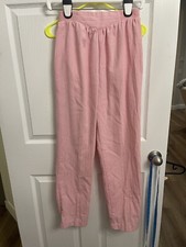 Vintage Pink High Waist Cotton/poly Blend Straight Leg Pants Women  s Small
