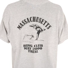 Vintage Dog Training T Shirt Mens Size XL Gray Y2K Massachusetts Ring Club