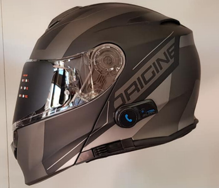 CASCO CON BLUETOOTH INTEGRATO DELTA BT SPIKE BLACK TITANIUM MATT TAGLIA XL