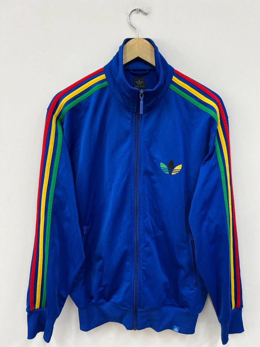 Adidas Grun Track Top Jacket Multicolor Stripe Mens Size M