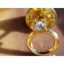 Ring Lapel Pins, Ring Brooch Pins, Ring Scarf Pin, Ring Wedding Pin,