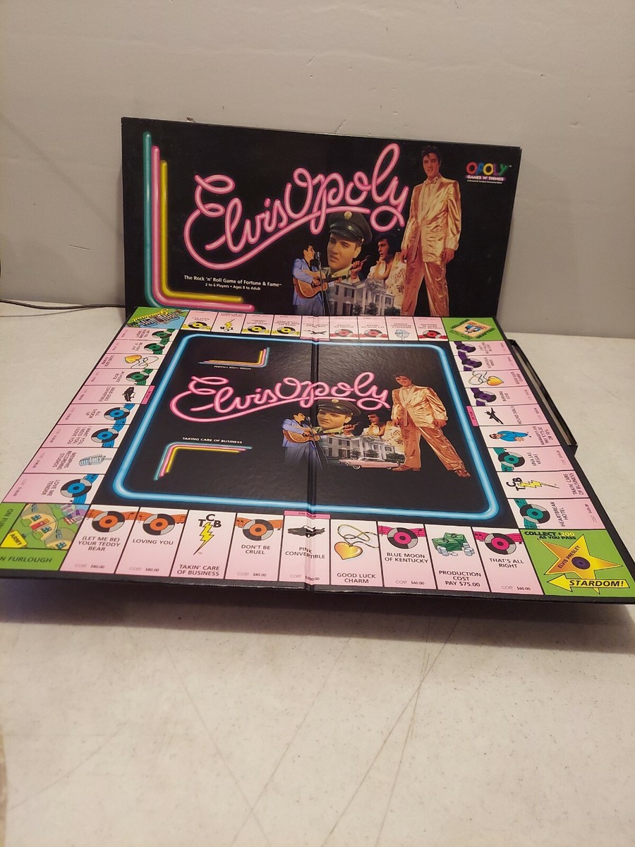 ️Elvisopoly ️Board Game Rock 'n' Roll Fortune & Fame 1995 Elvis