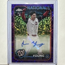 2024 Topps Chrome Update Series - Auto Purple Speckle Refractor Jacob Young /299
