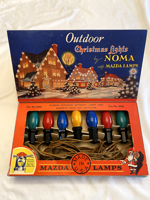 NOMA Outdoor Christmas Lights Mazda Lamps - Working - Vintage