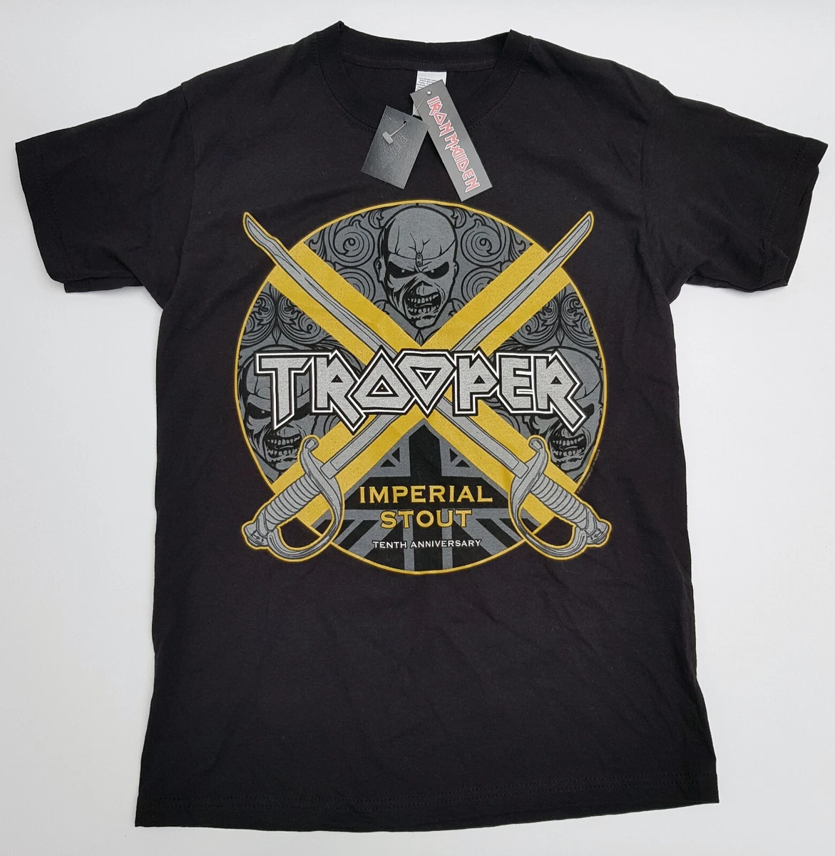 George Iron Maiden Trooper TShirt Imperial Stout Print Black Band Small S