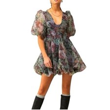 URBAN OUTFITTERS Lotus Bubble Mini Dress Size Small