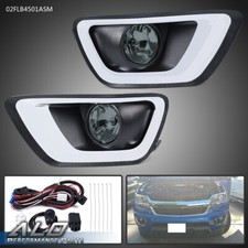Fit For 2015-2020 Chevrolet Colorado Smoked Lens Fog Lights Kit With Bezel Swith