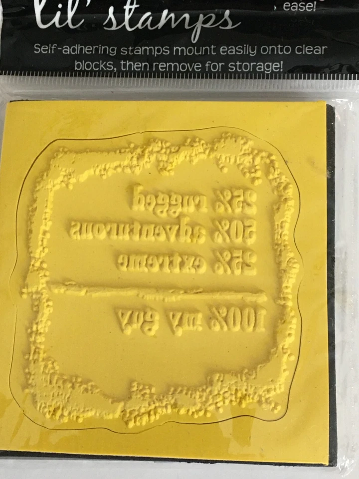 Ver sello de goma Ds Lil sin montar resistente aventurero mi chico humor marido divertido Foto 3 de 4