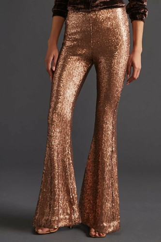 NWT ANTHROPOLOGIE Joni Sequined Flare 