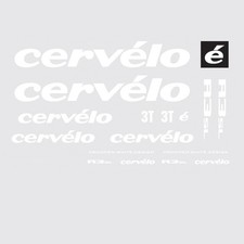 Cervelo R3SL Tipo 2 bicycle decals, Trasferibili, Adesivi: Bianco N.9