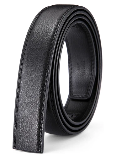 Men's Leather Ratchet Belt Strap Only 30mm Replacement Belt without Buckle - Picture 1 of 36