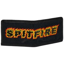 Spitfire Wheels Wallet Flames Script Bi-Fold Black
