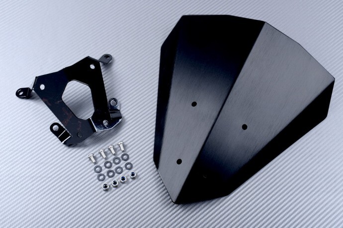 Saute-vent en aluminium noir pour moto Kawasaki Z900 ZR900 de 2020 à 2024