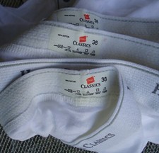NOS Vtg Hanes Classics White 100 Cotton Tighty White Briefs 38 Oldstock NWOP