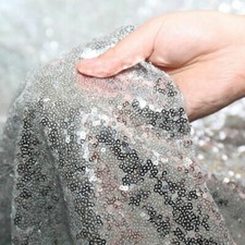 3mm mini SEQUIN Fabric 2W stretch Sparkling, Matt Or Irididescent 130cm wide