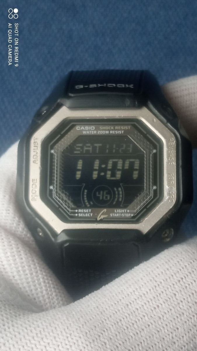 Vintage Casio G-SHOCK G-056B Black Men's Watch Digital Square