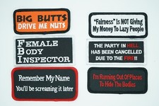 Funny, Adult, Novelty, Ironic, Iron On, Biker Patches, Assorted Styles