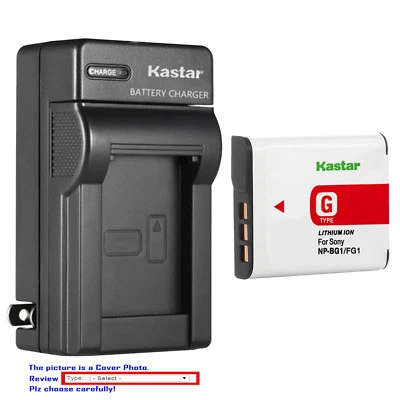 Kastar Battery Wall Charger for Sony NP-BG1 NP-FG1 Sony Cyber-shot DSC-H9 Camera