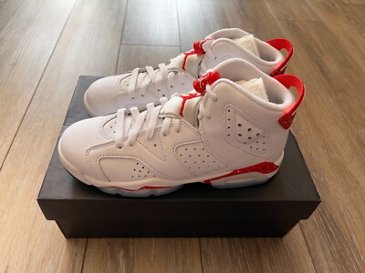 Air Jordan Retro 6 G ホワイト/ブラック/レッド Nike Air Jordan 6 Retro (GS) - Red Oreo - Size 4.5Y | eBay