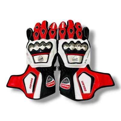Ducati Corse Motorcycle Motorbike Racing Leather Gloves