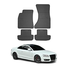 OMAC Gummi Fußmatten für Audi A5 Cabriolet Coupe 8T3 8F7 2007-2017 Schwarz 4x