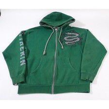 Wizarding World Hoodie Mens XL Green Slytherin Harry Potter Zip Up