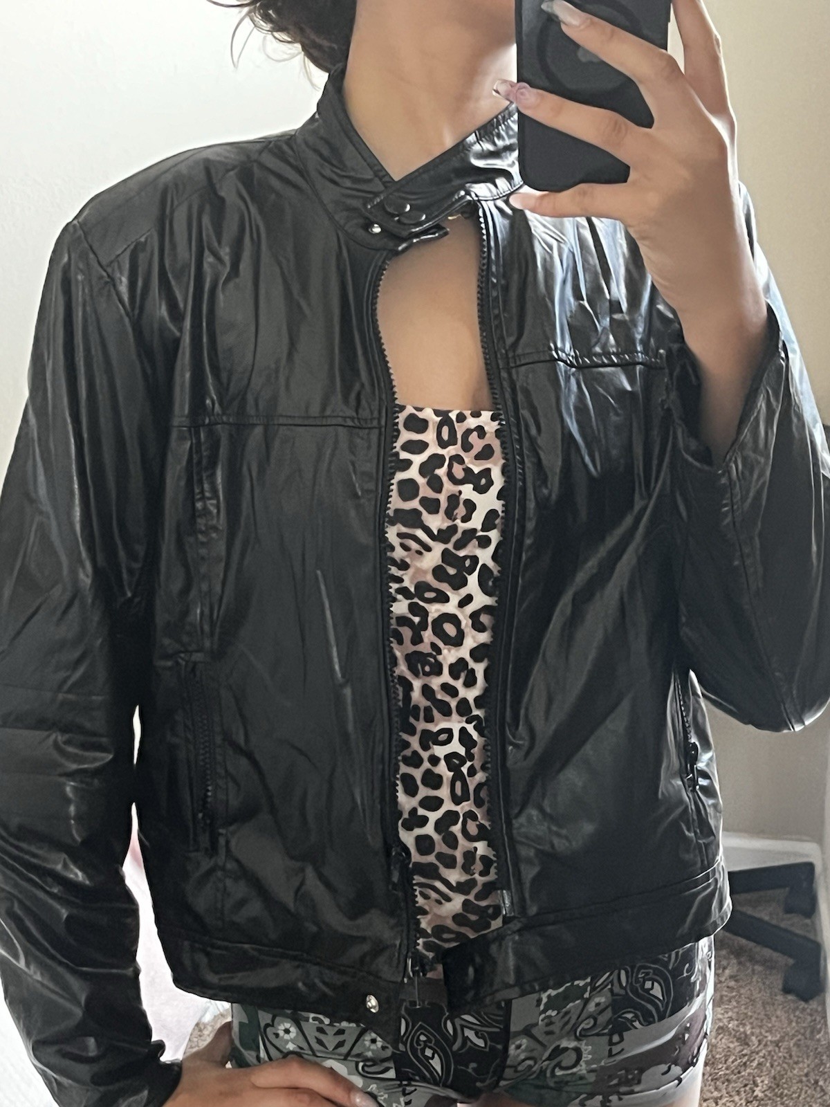 NYC Leather Biker Moto Jacket for Women - XL Size Dollhouse Outerwear